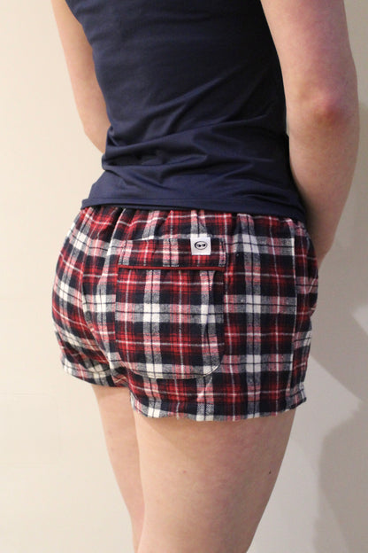 Her Cranberry Red Pyjama Shorts