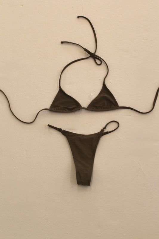 Deep Olive Bikini Top