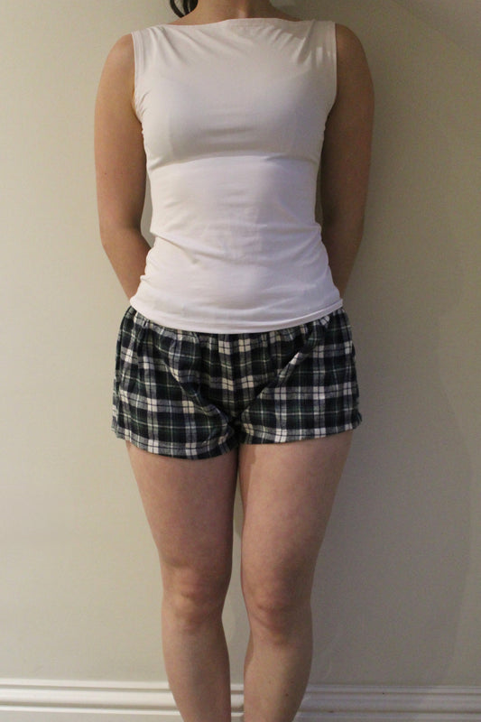 Her Forest Green Pyjama Shorts