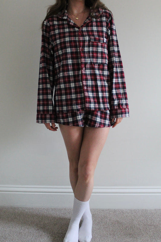 Her Cranberry Red Pyjama Shorts