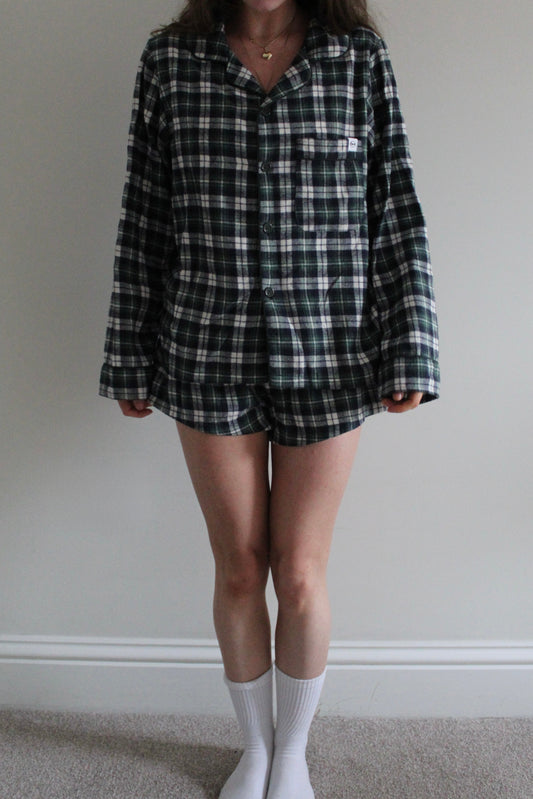 Her Forest Green Pyjama Shorts