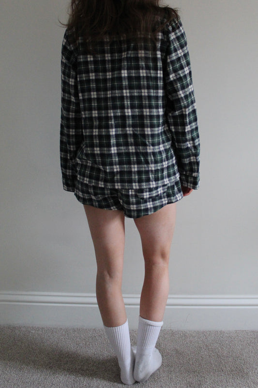 Her Forest Green Pyjama Shorts